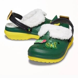 Crocs‎ Buddy The Elf Limited Edition Slip On Clogs Christmas Sherpa